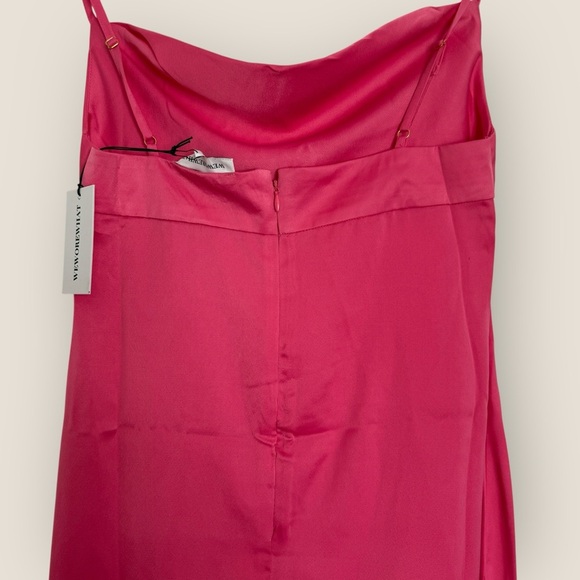 WeWoreWhat - Cowl Neck Satin Midi Dress Pink Size 6 NWT - Picture 6 of 9